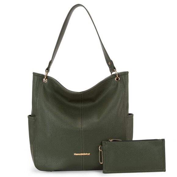 Hobo Purse for Women 2pcs Handbag Set Shoulder Bag Soft Washed Leather Top🐠 - Picture 1 of 6